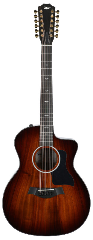 Taylor 264ce-K Deluxe 12-String Grand Auditorium Acoustic-Electric Guitar (with Case), Shaded Edgeburst, Full Straight Front