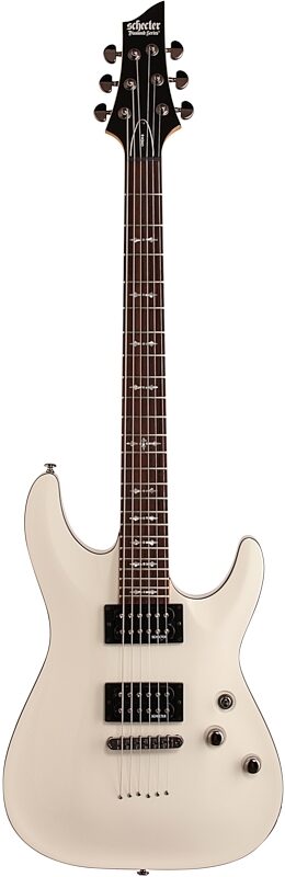 Schecter Omen 6 Electric Guitar, Vintage White, Full Straight Front