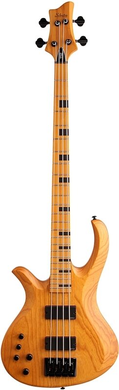 Schecter Session Riot 4 Electric Bass, Left-Handed, Aged Natural Satin, Full Straight Front