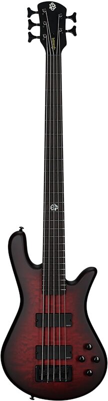 Spector NS Pulse II Electric Bass, 5-String, Black Cherry Matte, Full Straight Front