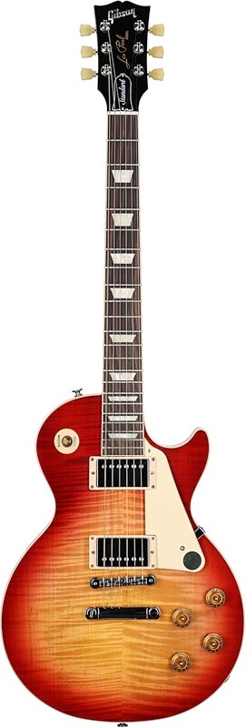 Gibson Exclusive '50s Les Paul Standard AAA Flame Top Electric Guitar (with Case), Heritage Cherry Sunburst, Full Straight Front