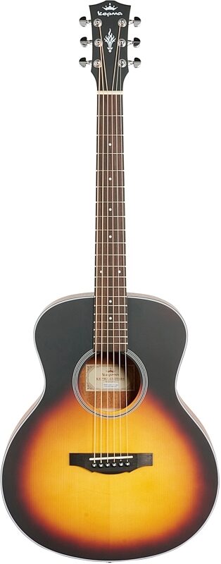 Kepma K3 Series M3-130 Mini Acoustic Guitar, Sunburst Matte, Full Straight Front