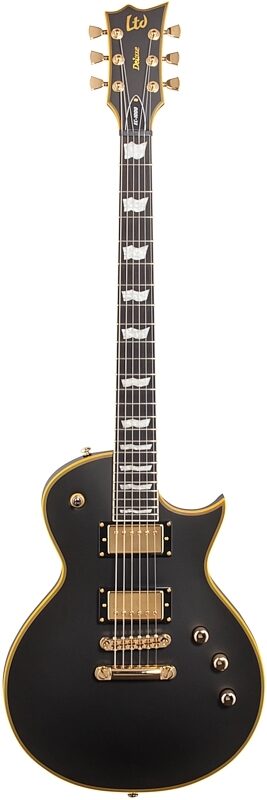 ESP LTD EC-1000 Deluxe Series, Seymour Duncan Electric Guitar, Vintage Black, Full Straight Front