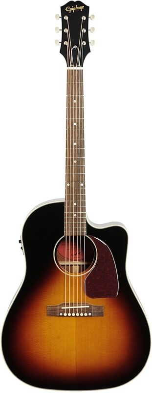 Epiphone J-45 EC Acoustic-Electric Guitar, Aged Vintage Sunburst Gloss, Blemished, Full Straight Front