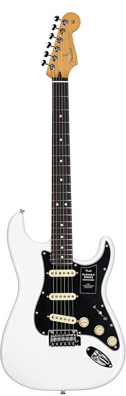 Fender Player II Stratocaster Electric Guitar, with Rosewood Fingerboard, Polar White, Full Straight Front