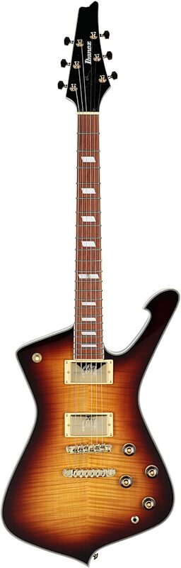 Ibanez IC420FM Iceman Electric Guitar (with Gig Bag), Violin Sunburst, Full Straight Front