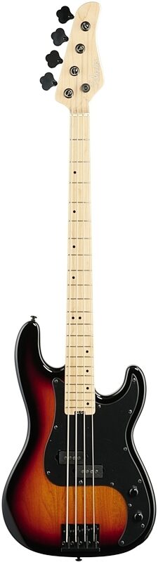 Schecter P-4 Bass Guitar, 4-String, 3 Tone Sunburst, Full Straight Front
