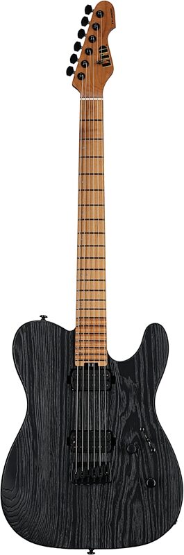 ESP LTD TE-1000 Electric Guitar, Black Blast, Full Straight Front