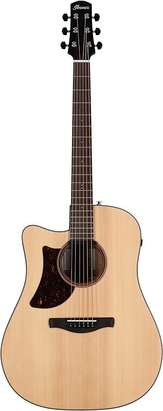 Ibanez AAD170LCE Advanced Acoustic Acoustic-Electric Guitar, Left-Handed, Natural Lo-Gloss, Full Straight Front