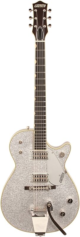 Gretsch G6129T59 Vintage Select 59 Electric Guitar (with Case), Silver Jet, Full Straight Front