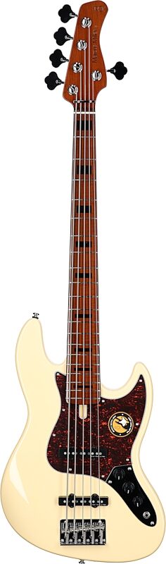 Sire Marcus Miller V5 Electric Bass, 5-String, Vintage White, Full Straight Front
