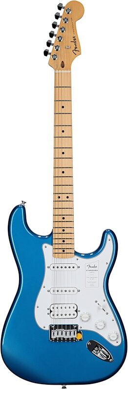 Fender Standard Stratocaster HSS Electric Guitar, with Maple Fingerboard, Aqua Marine Metallic, Full Straight Front