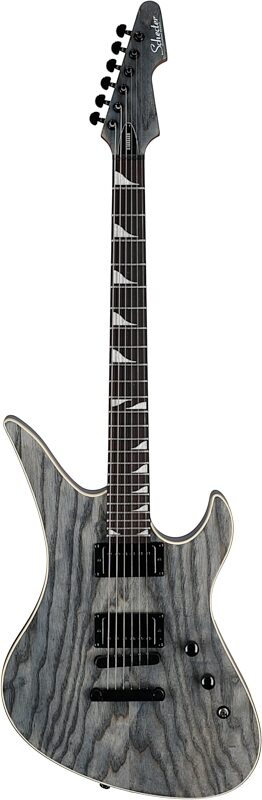 Schecter Avenger Standard Electric Guitar, Charcoal Satin, Full Straight Front