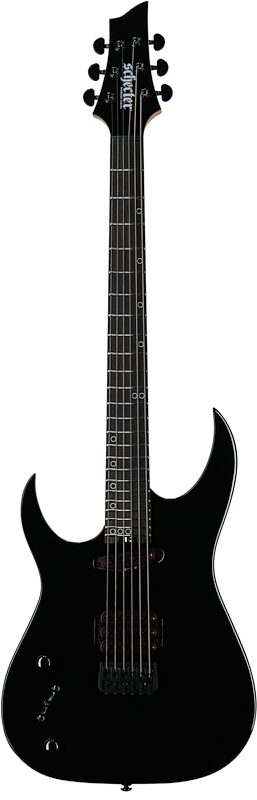 Schecter Sunset-6 Triad Electric Guitar, Left-Handed, Gloss Black, Full Straight Front