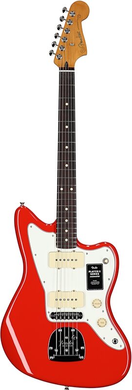 Fender Player II Jazzmaster Electric Guitar, with Rosewood Fingerboard, Coral Red, Full Straight Front