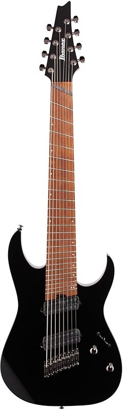Ibanez RGMS8 Multi-Scale Electric Guitar, 8-String, Black, Full Straight Front