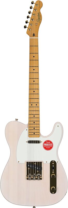 Squier Classic Vibe '50s Telecaster Electric Guitar, White Blonde, Full Straight Front