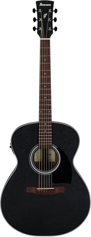 Ibanez PC54E Acoustic-Electric Guitar, Weathered Black Open Pore, Full Straight Front