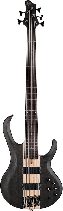 Ibanez BTB605 Electric Bass, 5-String, Transparent Gray Flat, Full Straight Front