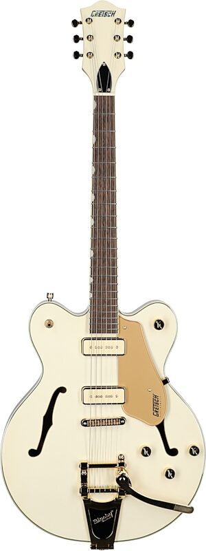 Gretsch Electromatic Pristine Limited Edition Centerblock Electric Guitar, White Gold, Full Straight Front