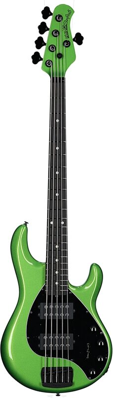 Ernie Ball Music Man StingRay 5 Special HH Electric Bass (with Case), Kiwi Green, Full Straight Front