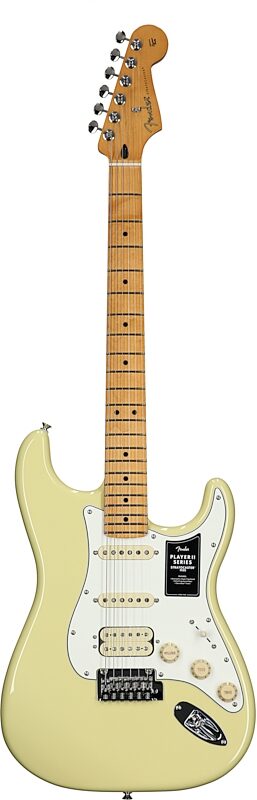 Fender Player II Stratocaster HSS Electric Guitar, with Maple Fingerboard, Hialeah Yellow, USED, Scratch and Dent, Full Straight Front