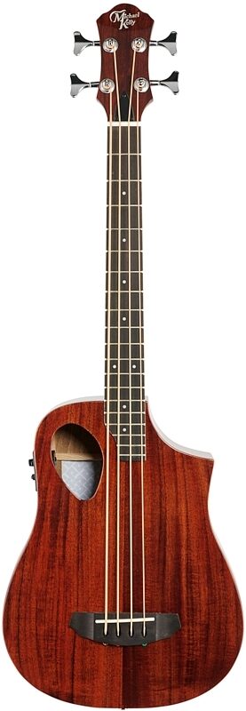 Michael Kelly Sojourn Port Travel Acoustic-Electric Bass Guitar Ovangkol Fingerboard, Koa, Full Straight Front