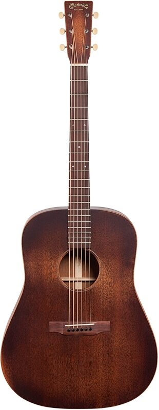 Martin D-15M StreetMaster Acoustic Guitar (with Gig Bag), Mahogany Burst, Full Straight Front