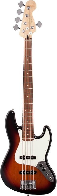 Fender Player Jazz Bass V Pau Ferro, 5-String, 3-Color Sunburst, Full Straight Front