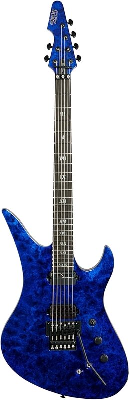Schecter Avenger FR-S Apocalypse Electric Guitar, Blue Reign, Full Straight Front