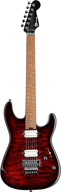 Charvel Pro Mod San Dimas SD1 Electric Guitar, Quilt Sangria, Full Straight Front