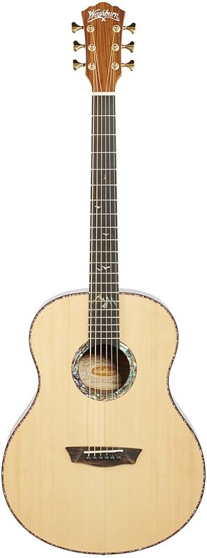 Washburn Bella Tono Elegante S24S Acoustic Guitar, Natural, Full Straight Front