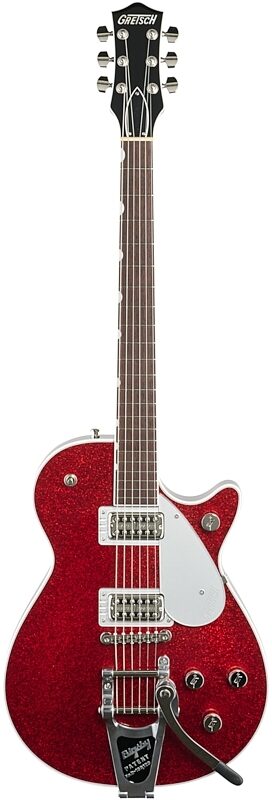 Gretsch G6129TPE Players Edition Jet FT Bigsby Electric Guitar (with Case), Red Sparkle, Full Straight Front