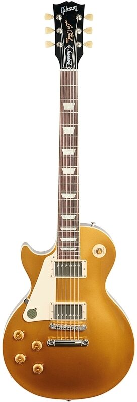 Gibson Les Paul Standard '50s Electric Guitar, Left-Handed (with Case), Goldtop, Blemished, Full Straight Front