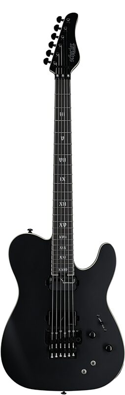 Schecter PT FR-S SLS Elite Evil Twin Electric Guitar, Satin Black, Full Straight Front