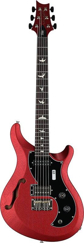 PRS Paul Reed Smith S2 Vela Semi-Hollowbody Electric Guitrar, Satin Red Apple Metallic, Full Straight Front