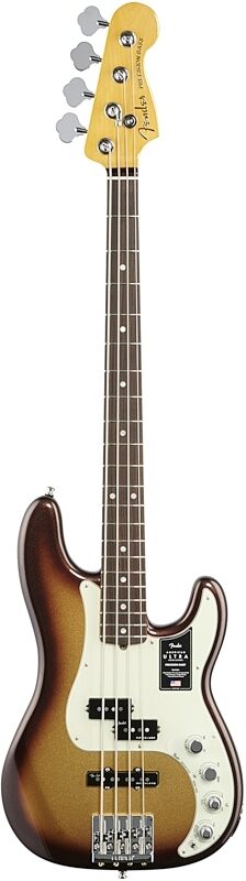 Fender American Ultra Precision Electric Bass, Rosewood Fingerboard (with Case), Mocha Burst, Full Straight Front