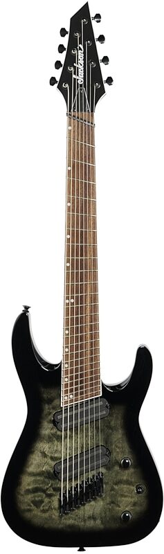 Jackson X Soloist Arch SLATX8Q Electric Guitar, Transparent Black, 8 String, Full Straight Front