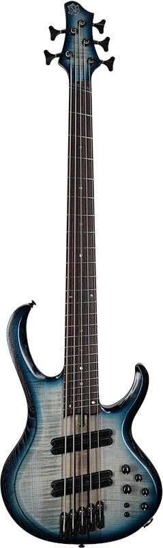 Ibanez BTB705 Bass Workshop Multi-scale Electric Bass, Cosmic Blue Burst, Full Straight Front