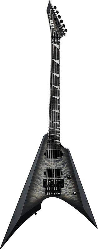 ESP LTD Arrow 1000FR Electric Guitar, Satin Charcoal Burst, Full Straight Front