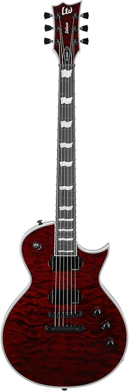 ESP LTD EC-1000-QM Electric Guitar, See-Thru Black Cherry, Full Straight Front
