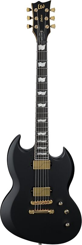 ESP LTD Viper 1000 Electric Guitar, Vintage Black, Full Straight Front