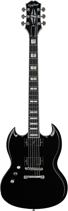 Epiphone SG Prophecy Electric Guitar, Left-Handed (with Gig Bag), Jet Black Metallic, Full Straight Front