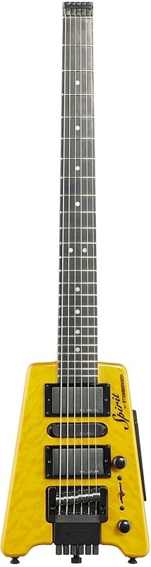 Steinberger GT-PRO Quilt Deluxe Electric Guitar (with Gig Bag), Transparent Amber, Full Straight Front