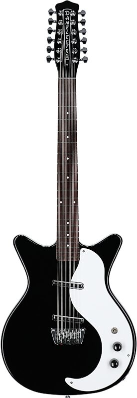 Danelectro 59 Electric Guitar, 12-String, Black, Full Straight Front