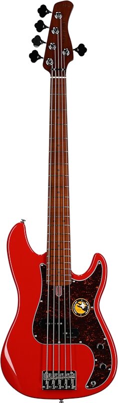 Sire Marcus Miller P5 Electric Bass, 5-String, Red, Full Straight Front