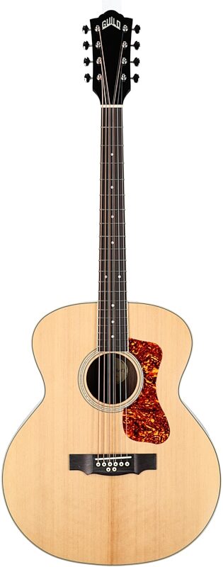 Guild BT-258E Deluxe 8-String Baritone Jumbo Acoustic-Electric Guitar, New, Full Straight Front