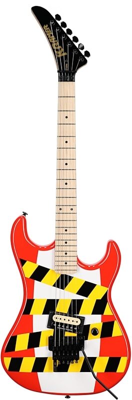Kramer Baretta Graphics Electric Guitar (with EVH D-Tuna and Gig Bag), Danger Zone, Custom Graphics, Full Straight Front