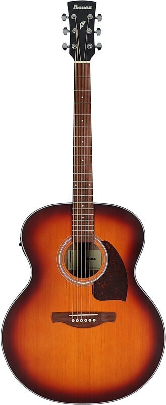 Ibanez PJ50E Acoustic-Electric Guitar, Open Pore Vintage Amber Sunburst, Full Straight Front