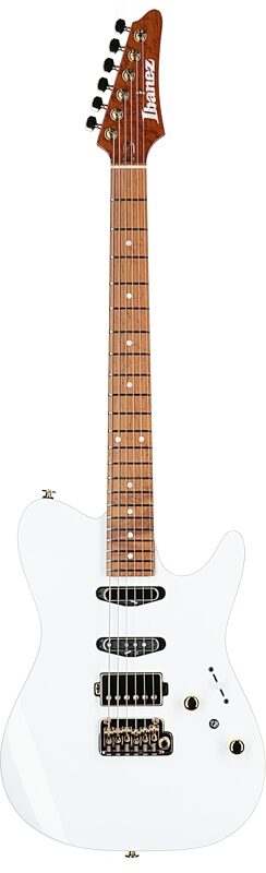 Ibanez LB1 Lari Basilio Electric Guitar (with Case), White, Full Straight Front